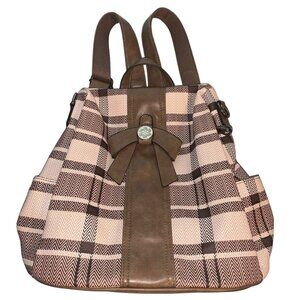 Beautiful Brown Color Zocai Bacpack Purse  Additional Strap And Side Pouch